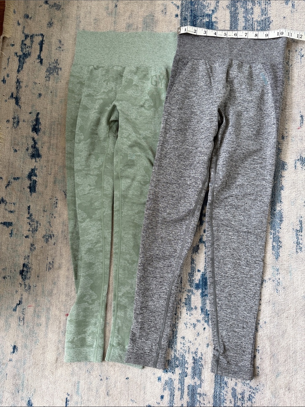Gymshark  Active Leggings - Gray and Sage Green